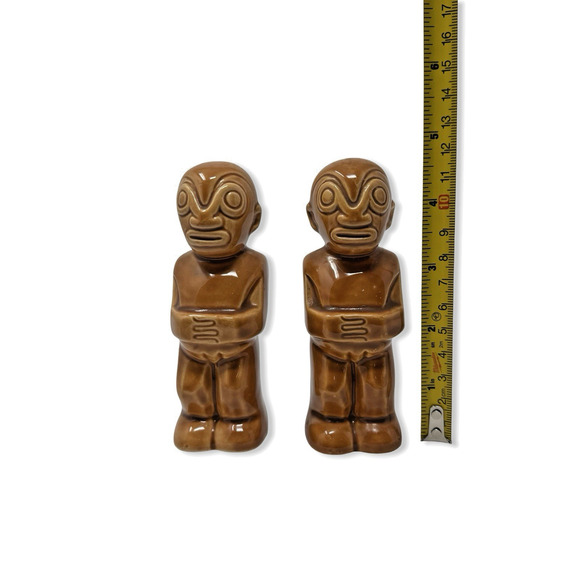 Vintage Trader Vics Japan Tiki Salt and Pepper Shakers Imperial Imports MCM EUC - Picture 6 of 8